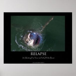 Grande poster do "Relapse" do tubarão branco