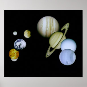 Grande poster do sistema solar - presente da