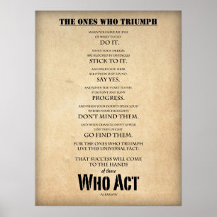 Grande poster inspirador "esses que triunfam "