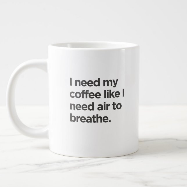 Grande Preciso de café como de ar para respirar a caneca (Esquerda)