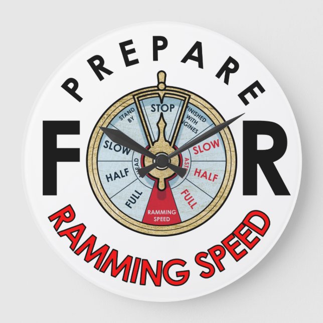 Grande Prepare-se para o relógio da parede de velocidade  (Frente)