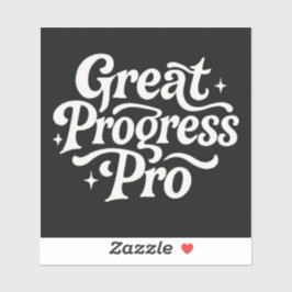 Grande Progresso Pro" Adesivo Motivacional