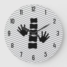 Grande Quiroprático Mãos e Logotipo da coluna Relógio