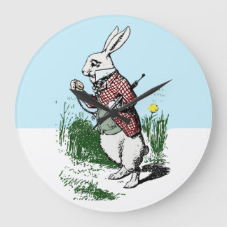 Grande Rabbit branco relógio de relógio Alice no País das