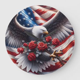 Grande Relógio Águia Americana Patriótica