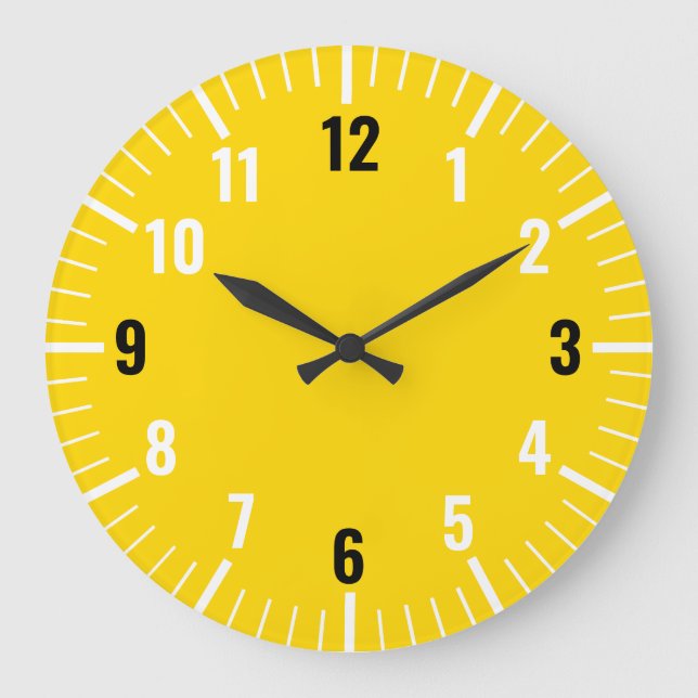 Grande Relógio Analógico Dourado Chic Com Números (Frente)