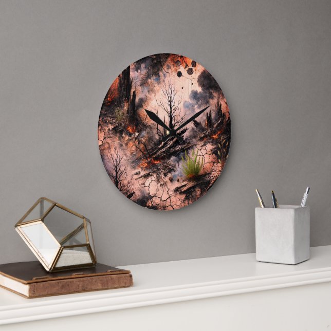 Grande Relógio Artístico Único para Decoração Moderna (Escritório)