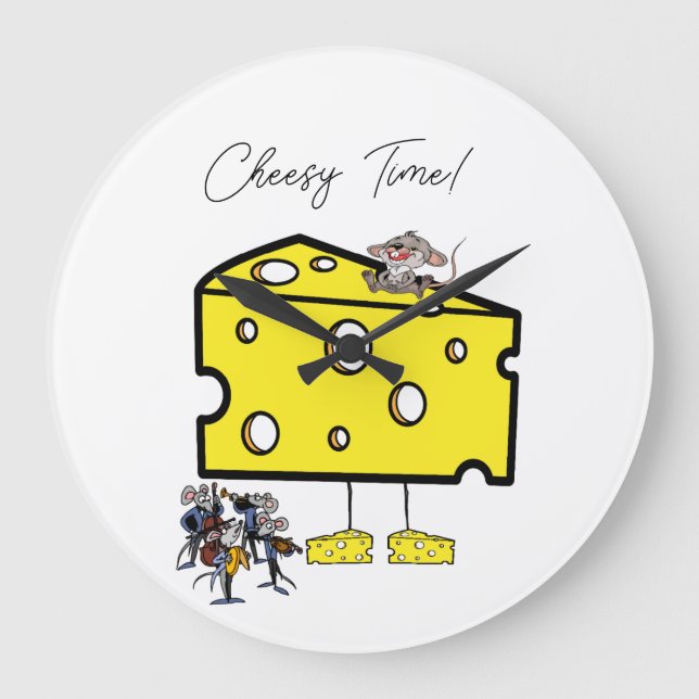 Grande Relógio Cheesy Time Cheese Music (Frente)