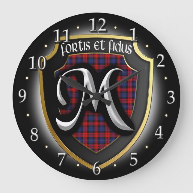 Grande Relógio Clan MacLachlan Tartan (Frente)