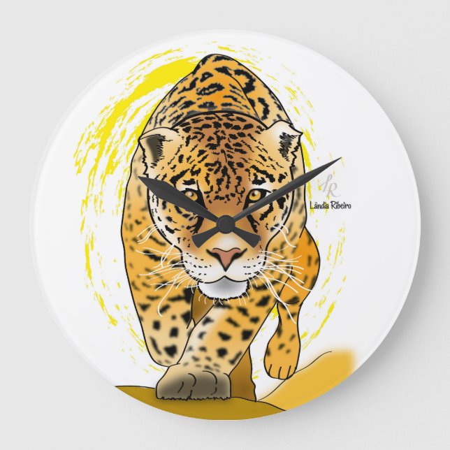 Grande Relógio com água ou leopardo pintado (Frente)