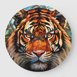 Grande Relógio com Desenho de Tigre