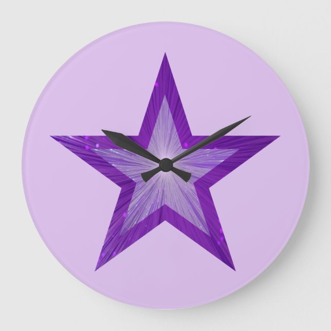 Grande Relógio com estrelas roxas (Frente)