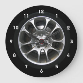 Grande Relógio da cuba da roda do carro com números