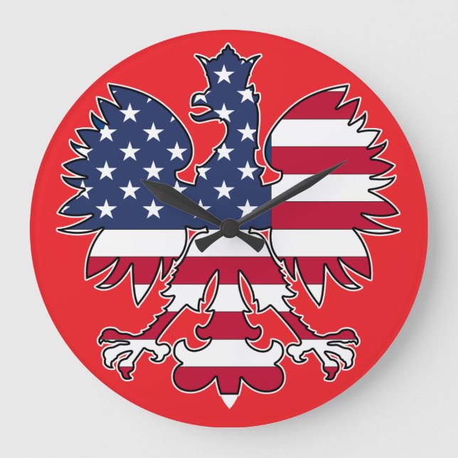 Grande Relógio de Águia Polonês Americano (Frente)