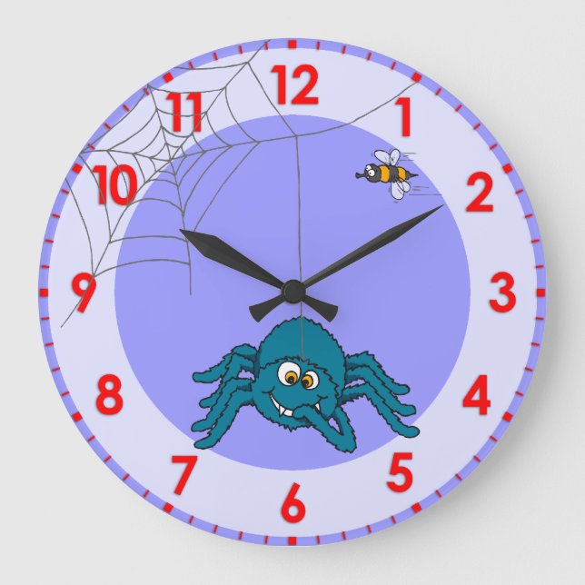 Grande Relógio de aranha de crianças divertidas (Frente)
