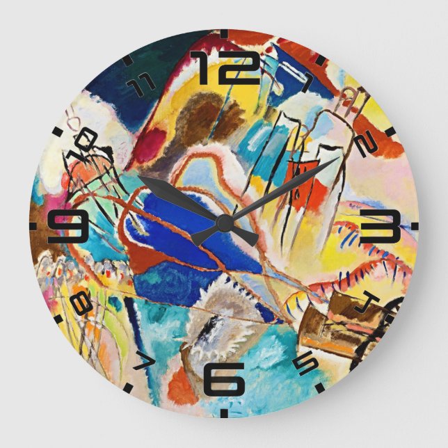 Grande Relógio de Arte Improvisação 30 de Kandinsky (Frente)