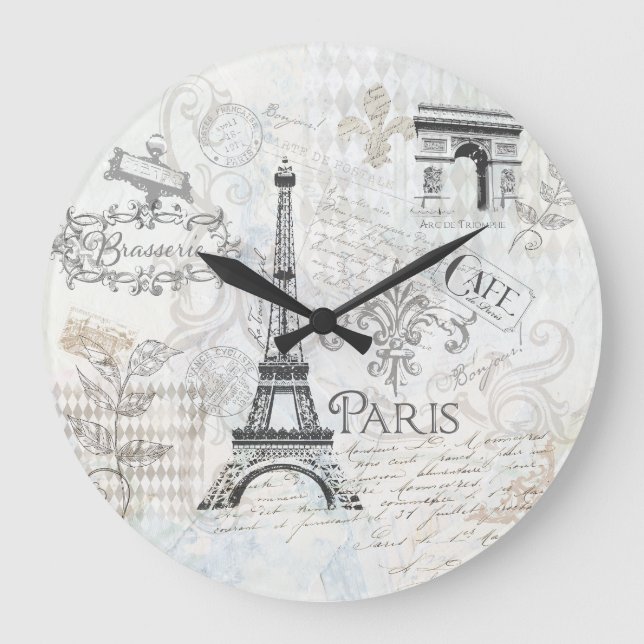 Grande Relógio de Artes de Paris Collage (Frente)