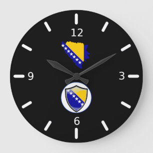 Grande relógio de bandeira bósnio