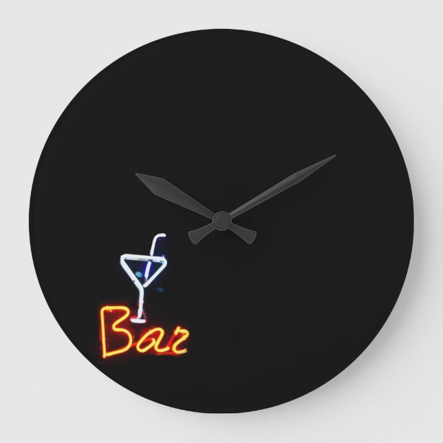 Grande Relógio de Bar da Hora do Cocktail (Frente)