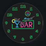 Grande Relógio de Bar doméstico privado Neon Light<br><div class="desc">Por favor,  saibam que esta não é uma verdadeira luz neon que brilha no escuro,  mas ainda é bonito!</div>
