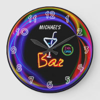 Relógio de Bar Personalizado da Casa Privada Neon