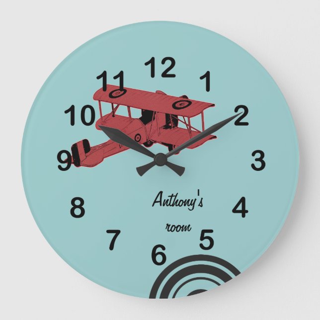 Grande Relógio de bioplanos Vintage (Frente)