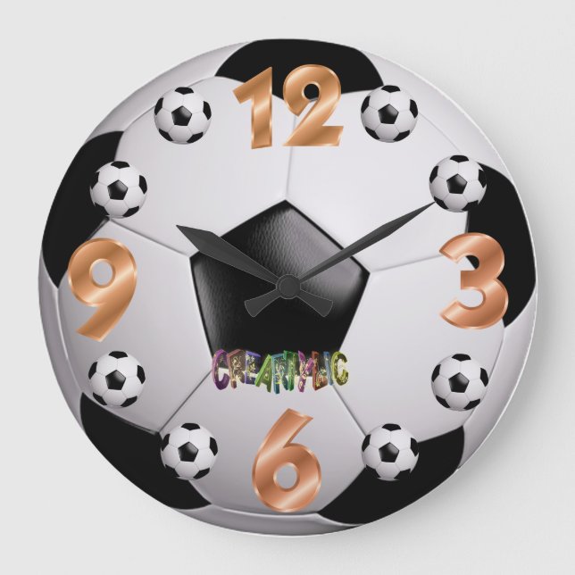 Grande Relógio de bola de futebol (Frente)