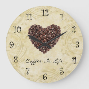 Grande Relógio De Café