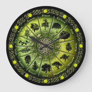 Grande relógio de calendário da árvore Druid