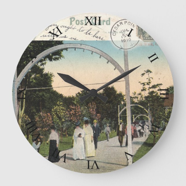 Grande Relógio de Cartão de Posto Cedar Point Ohio - 1910 (Frente)