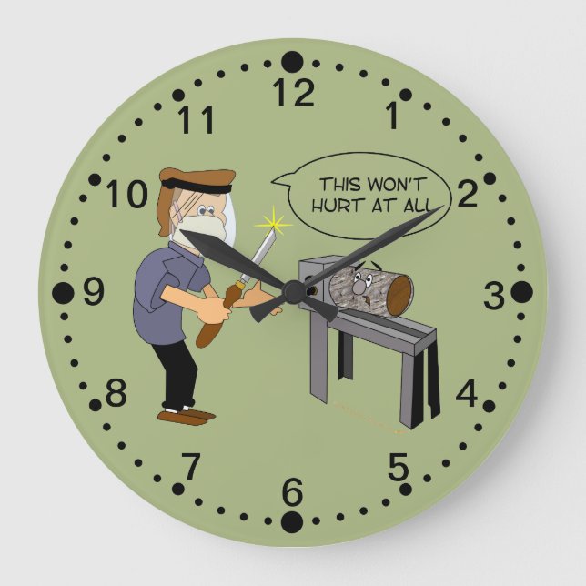 Grande Relógio de Cartografia Engraçado com Minutos (Frente)