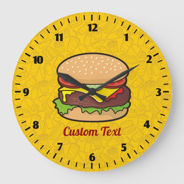 Grande Relógio de Cheeseburger (Frente)