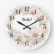relógio de coroa de orquídea personalizado