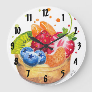 Grande Relógio de cozinha da Fruta Medley