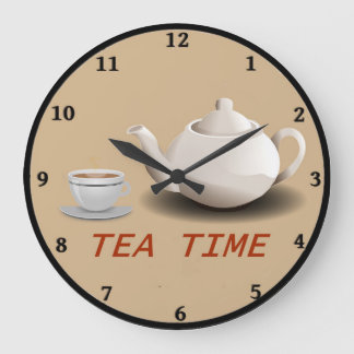 Grande Relógio de Cozinha Hora do Chá
