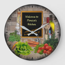 Grande Relógio de cozinha (personalizável)