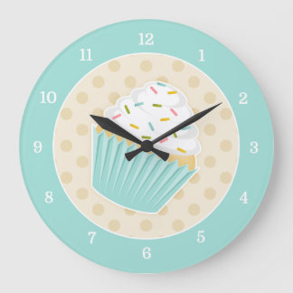 Grande Relógio de Cupcake pulverizado