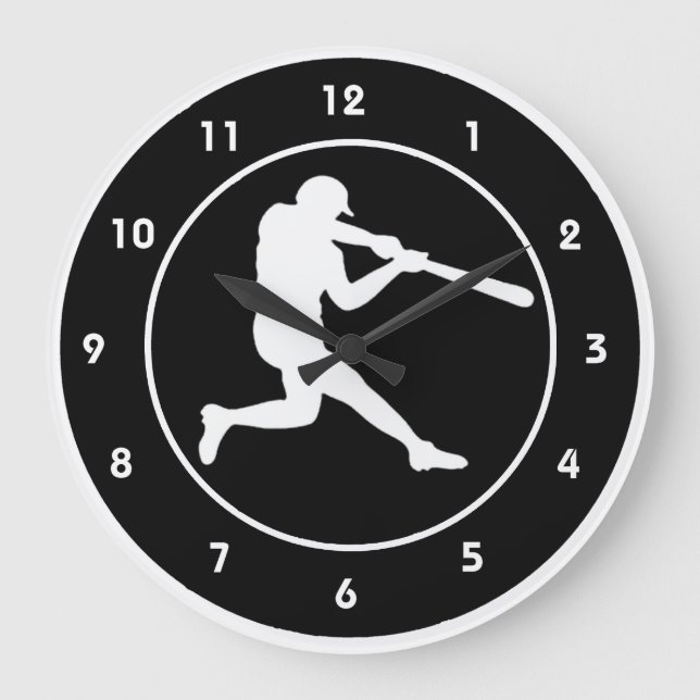 Grande Relógio de Design de baseball (Frente)