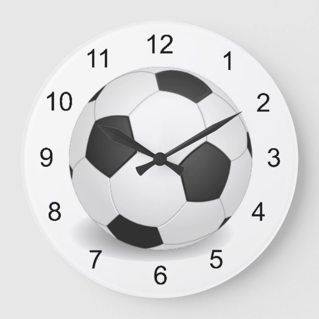 Grande Relógio de Design de bola de futebol (Frente)