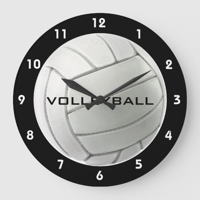 Grande Relógio de Design de Voleibol (Frente)