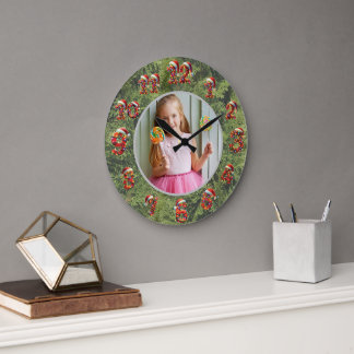 Grande Relógio de Foto Personalizado | Presente de Natal