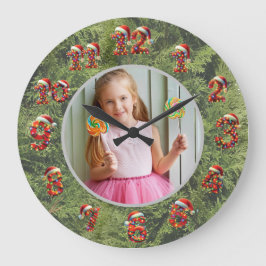 Grande Relógio de Foto Personalizado | Presente de Natal
