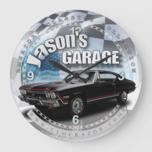 Grande Relógio de Garage Chevelle de Jason