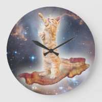 Relógio de Gato de Surfe de Bacon