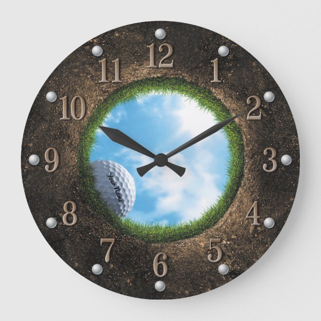 Grande Relógio de Golfe Personalizado (Frente)