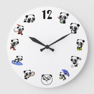 Grande Relógio de horário de Panda
