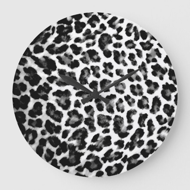 Grande Relógio de Impressão Leopardo (Frente)