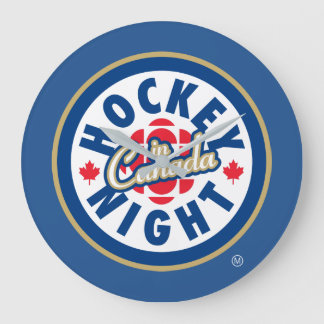 Grande Relógio de logotipos da noite de hóquei no Canadá