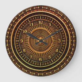 Grande Relógio De Madeira De Faux