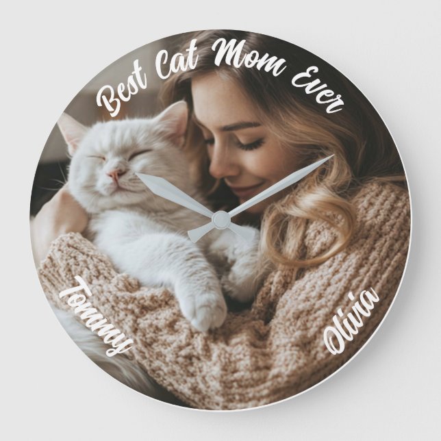 Grande Relógio de Muro de Fotografias Personalizadas - Pr (Frente)